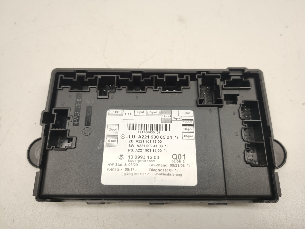 MERCEDES-BENZ S-Class W221 (2005-2013) Rear Right Door Control Unit A2219006504, A2219011300, A2219024103 21185557