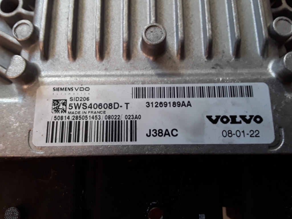 VOLVO S80 2 generation (2006-2020) Moottorin ohjausyksikkö ECU 31269189AA,5WS40608D 25632650