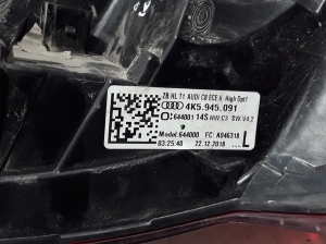 AUDI A6 C8 (2018–2025) Eckleuchte hinten 4K5945091 - 2