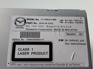 Mazda 6 (2012–2026) Audio, Video, Navigation GKK966DV0C - 3