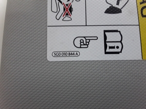 AUDI Q3 8U (2011–2018) Sun visor 5G0010844A - 3