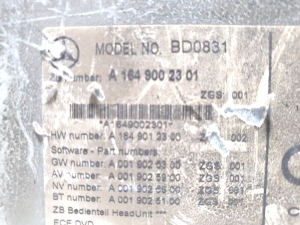 Mercedes Benz R-Class 251 (2006–2017) Audio, Video, Navigation A1649002301 - 3