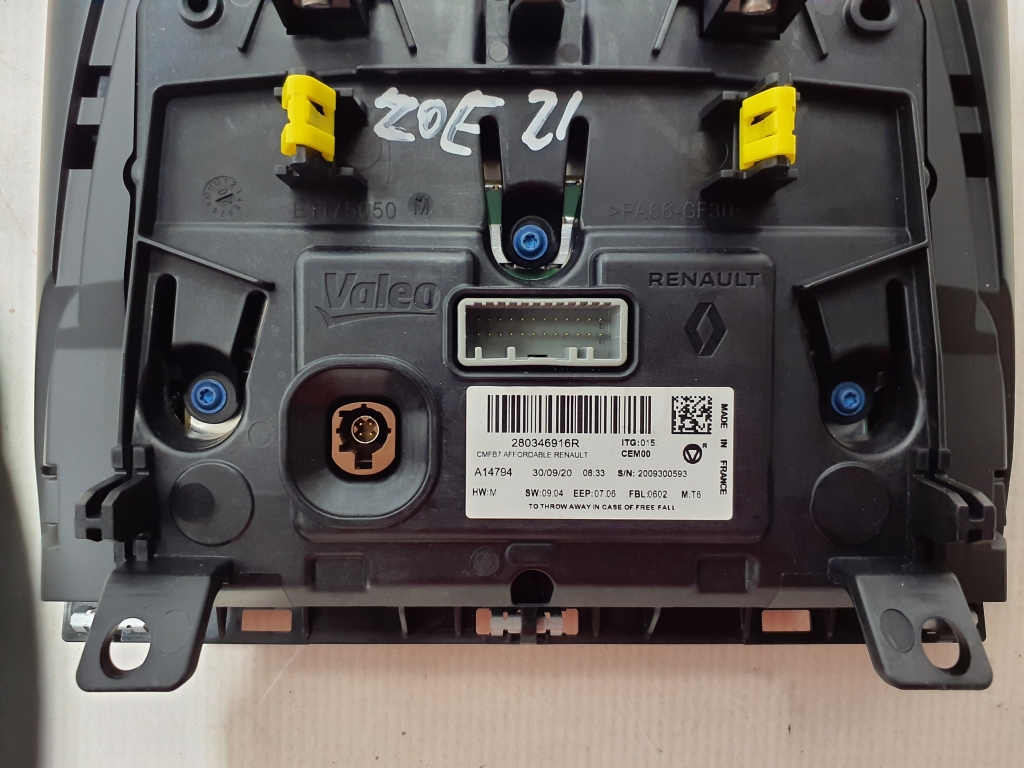 RENAULT Zoe 1 generation (2012-2023) Afișaj de navigație 280346916R 21738345