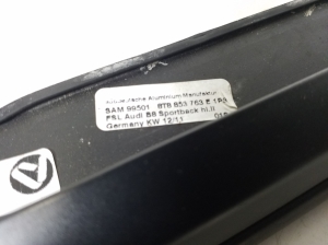 AUDI S5 8T3 (2007–2016) Rear side door outer window molding 8T8853763E - 4