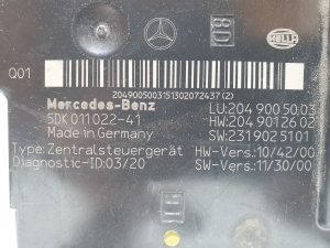 Mercedes Benz C-Class 204 (2007–2014) Komfortsteuergerät 5DK01102241 - 2