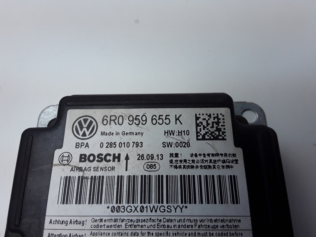 VOLKSWAGEN Polo 5 generation (2009-2017) SRS Control Unit 6R0959655K 22583259