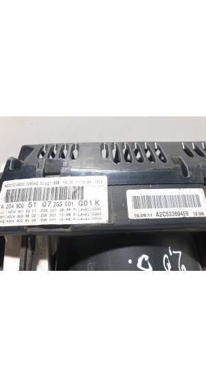 Mercedes Benz GLK-Class 204 (2008–2015) Kombiinstrument A2049005107 - 2