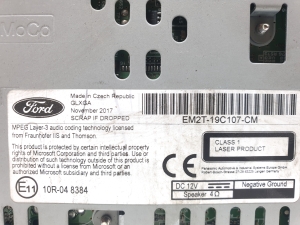 Ford Galaxy (2015–2026) Audio, video, navigation EM2T19C107CM  10R048384 - 3