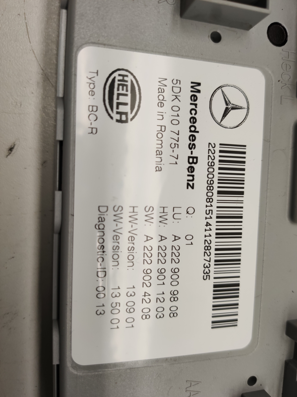 MERCEDES-BENZ C-Class W205/S205/C205 (2014-2023) Komfortkontrollenhet A2229009808,A229011203,A229024208 22456815