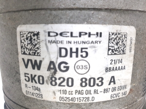 Volkswagen Passat B7 (2010–2014) A/C compressor 5K0820803A - 2