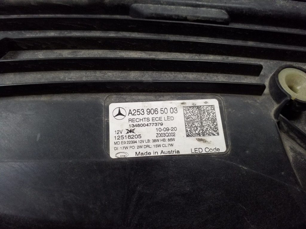 MERCEDES-BENZ GLC 253 (2015-2019) Δεξιά μπροστή προβολή A2539065003 25017401