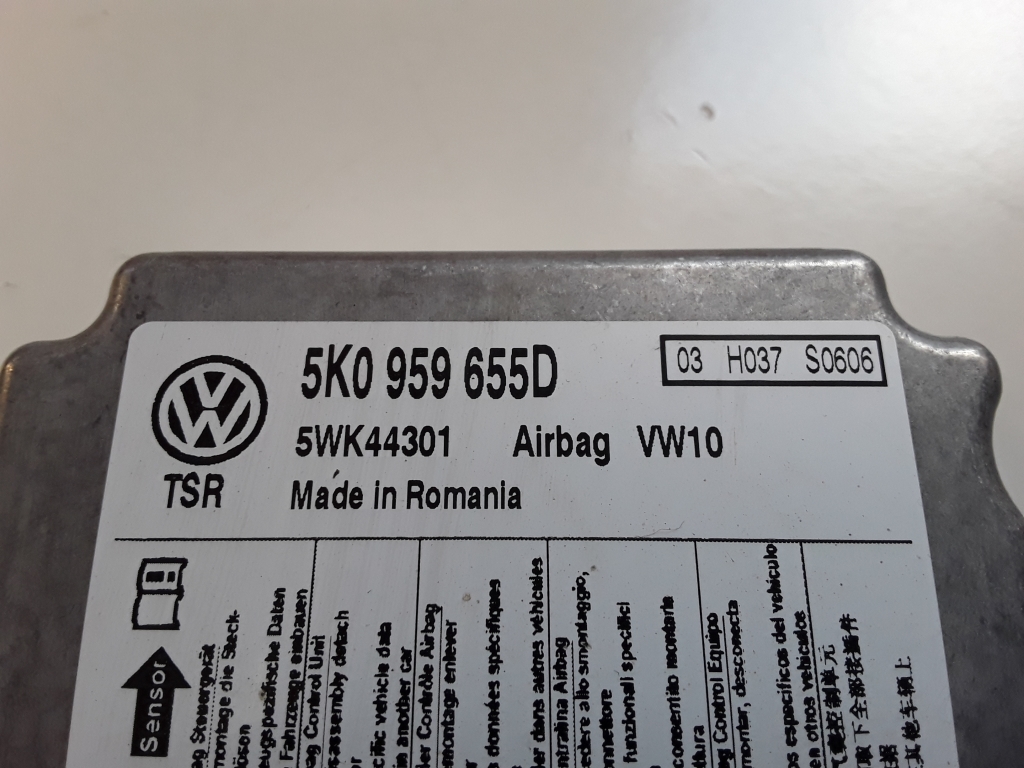 VOLKSWAGEN Golf 6 generation (2008-2015) Unité de contrôle SRS 5K0959655D 22800336