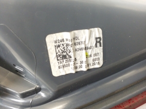 Mercedes Benz B-Class 246 (2011–2017) Tail light on trunk lid A2469069400 - 4