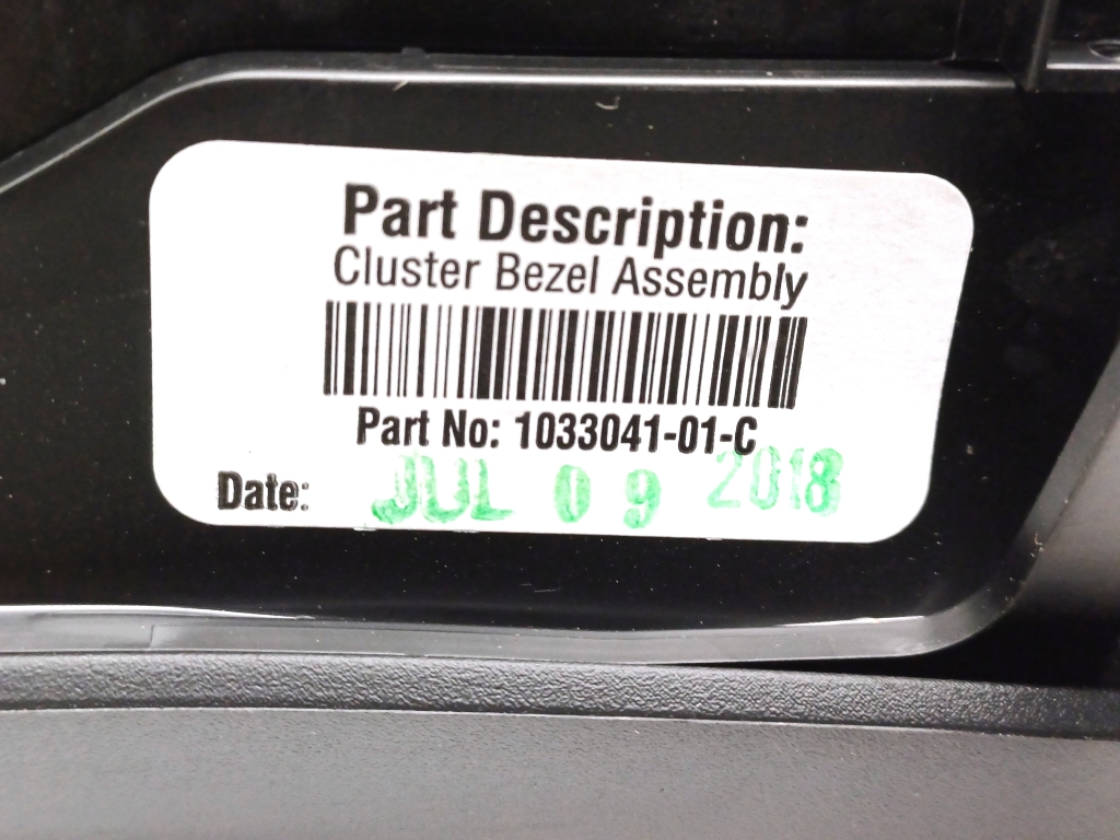 TESLA Model S 1 generation (2012-2024) Instrument Cluster Speedometer Trim 1033041-01-C 23128125