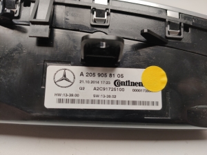 Mercedes Benz C-Class 205 (2014–2021) Heater control panel A2059058105 - 3
