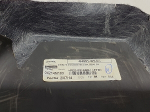NISSAN Pulsar N17 (2013–2017) Trunk side trim panel 849513ZL0A - 2