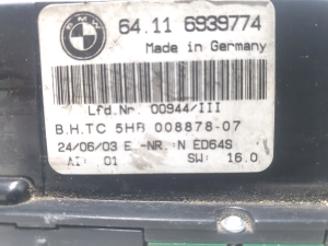 BMW 3 SERIES E46 (1998–2007) Heater control panel 64116939774 - 2