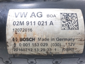 Volkswagen Transporter T6 (2015–2026) Starter 02M911021A  0001153029 12072016 - 3