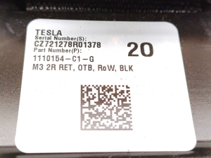 Tesla Model 3 3 (2016–2024) Sicherheitsgurt hinten 1110154-01-G - 2