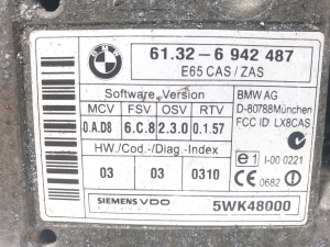 BMW 7 SERIJA E68 (2001–2008) Aizdedzes slēdzene 61326942487 - 3
