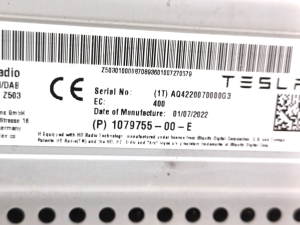 Tesla Model 3 3 (2016–2024) Audio, video, navigation 1079755-00-E - 2