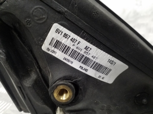 Skoda Fabia MK 3 (2014–2021) Side mirror and its parts 6V1857407F - 6