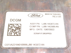 Ford Mustang Mach-E Mach-E (2020–2026) Control unit LJ98-14G672-AN - 2