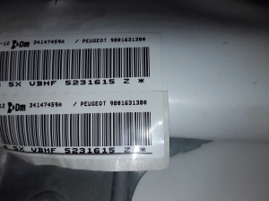 Peugeot 3008 (2009–2016) Dachairbag 9801631380 - 4