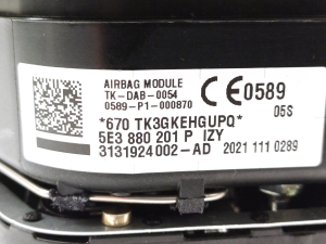 Skoda Enyaq iV I (2020–2026) Stūres drošības spilvens 5E3880201P - 2