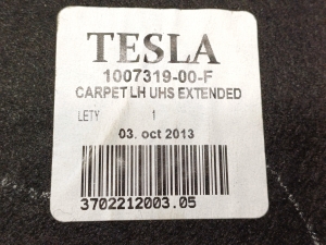 Tesla Model S S (2012–2026) Trunk side trim panel 1007319-00-F - 3