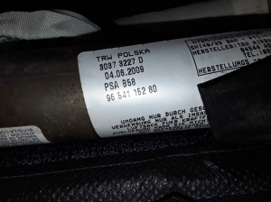Citroen C4 Picasso (2007–2013) Katuse turvapadi 9654115280 - 3