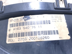 Mercedes Benz ML-Class 163 (1998–2005) Mērinstrumentu panelis A1635407611 - 2