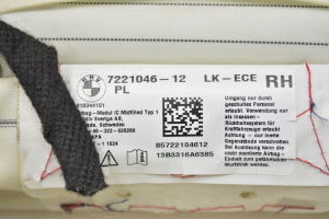 BMW 3 SERIES F30 (2011–2018) Katuse turvapadi 7221046 - 2