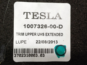 Tesla Model S S (2012–2026) Trunk interior trim 1007326-00-D - 2