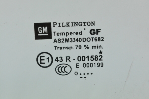 Opel Astra J (2009–2017) Front door glass E143R001582 - 5