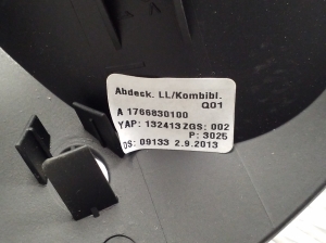 Mercedes Benz A-Class 176 (2012–2018) Instrument cluster trim A1766830100 - 2