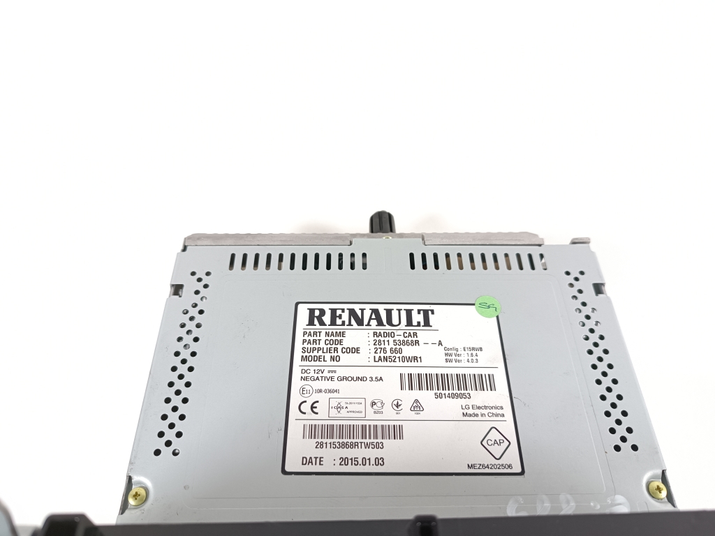 RENAULT Clio 4 generation (2012-2020) Muzikos grotuvas su navigacija 281153868R 23686785