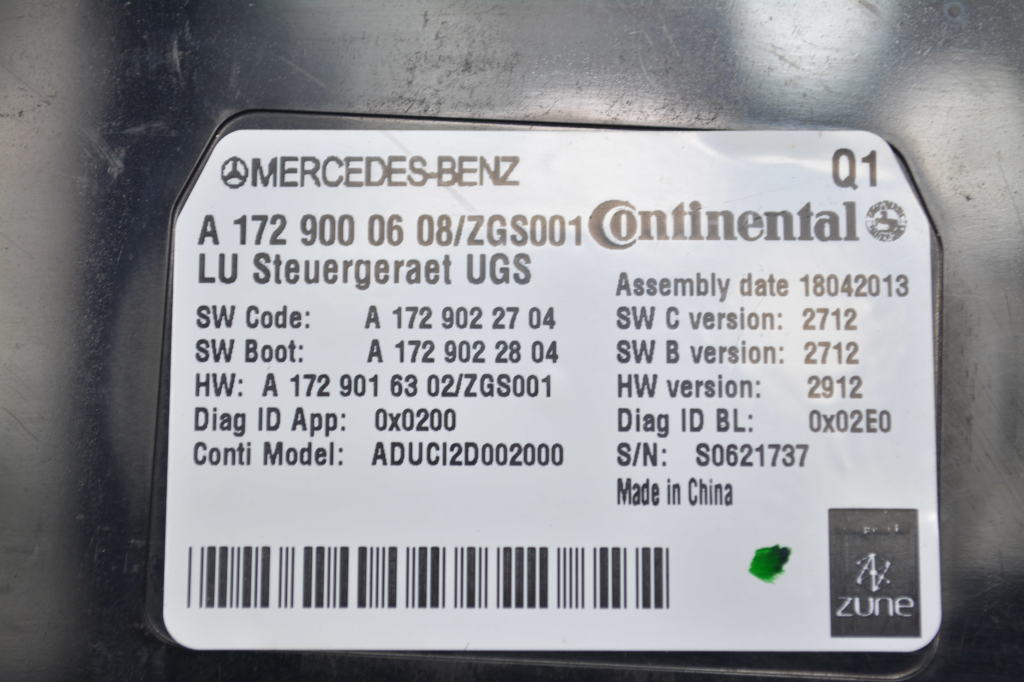 MERCEDES-BENZ E-Class W212/S212/C207/A207 (2009-2016) Andre kontrollenheter A1729000608 25029348