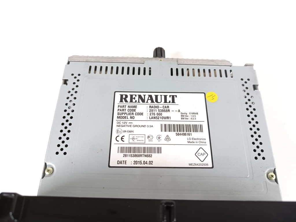 RENAULT Clio 4 generation (2012-2020) Muzikos grotuvas su navigacija 281153868R 23804014