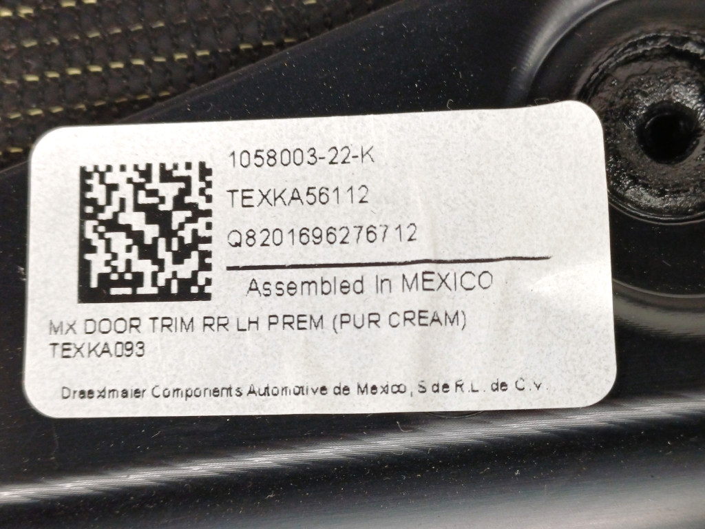 TESLA Model X 1 generation (2015-2024) Rear Left Door Panel 1058003-22-K 24292701