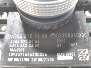 Mercedes Benz C-Class 204 (2007–2014) Display switch A2048707658  A2048708058  A2044420368 - 2