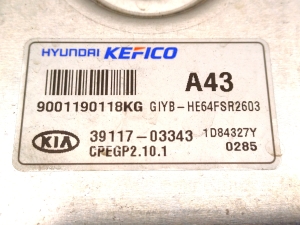 Kia Stonic I (2017–2026) Engine control unit 39117-03343 - 2