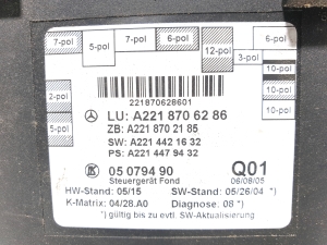 Mercedes Benz S-Class 221 (2005–2013) Central locking control unit A2218706286  A2218702185  A2214421632 - 2