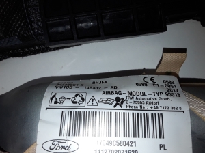 Ford Fiesta VI (2008–2017) Katuse turvapadi C1BB14B412AD - 2