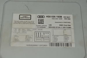 AUDI A6 C7 (2011–2018) Radio (head unit) 4G0035193B - 2