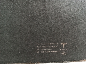 Tesla Model 3 3 (2016–2024) Pakiruumi vaip 108300100G - 2