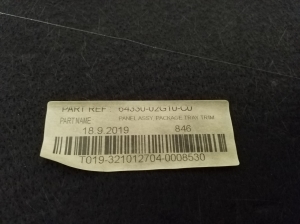 TOYOTA Corolla (2018–2026) Hutablage 64330-02G10 - 3