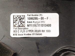Tesla Model 3 3 (2016–2024) Tagumise toe sisekujundus 1086285-00-F - 3