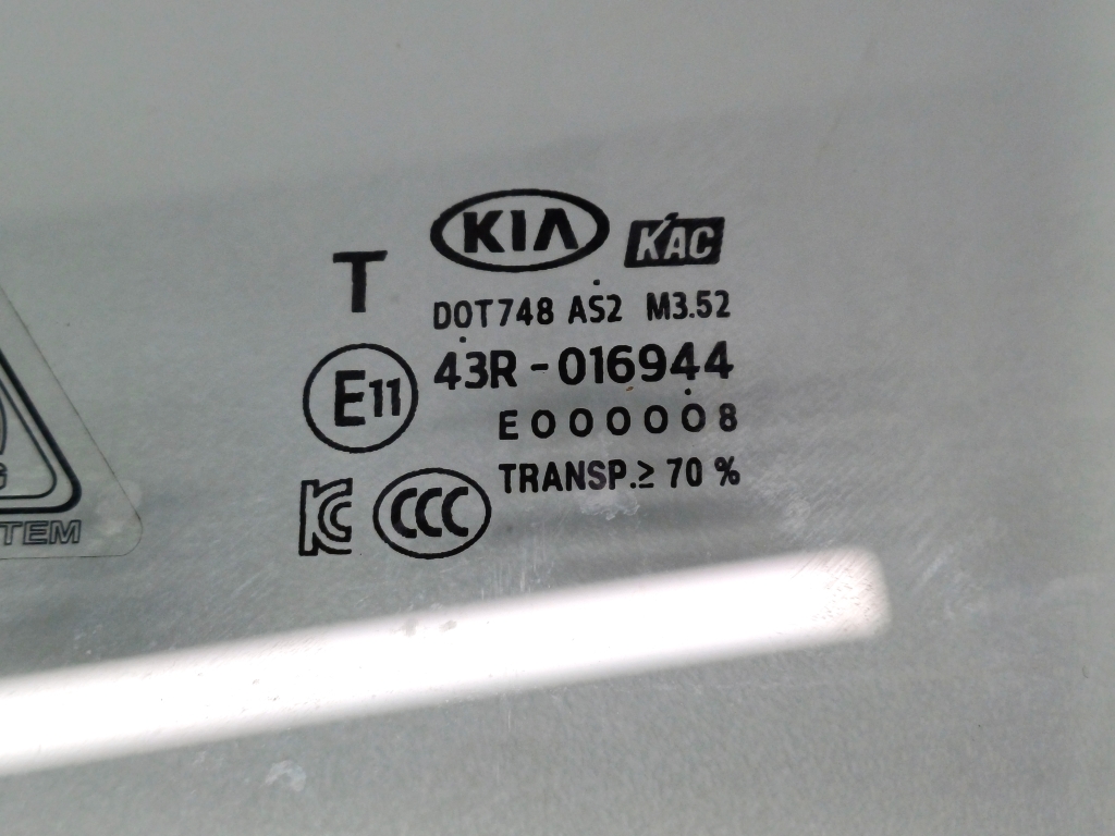 KIA Stonic 1 generation (2017-2023) Front Left Door Glass 43R-016944 24834162