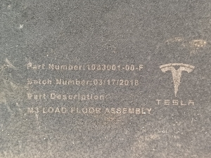Tesla Model 3 3 (2016–2024) Trunk carpet 1083001-00-F - 3